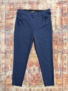 Maurices Navy Pull-On Dress Pants Elastic Waist Stretch Work Pants Large